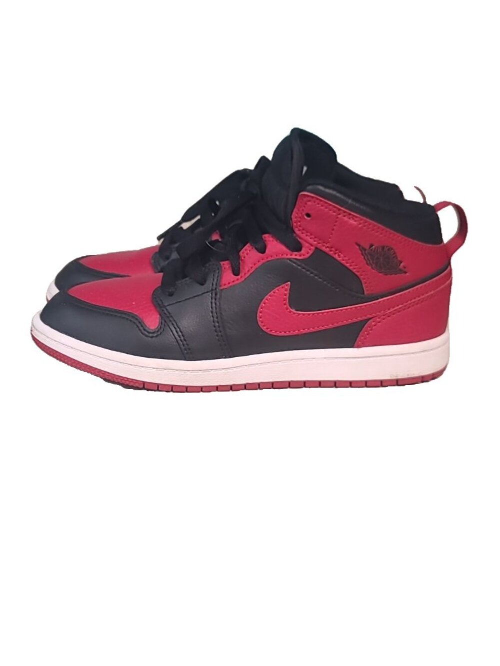 Air Jordan 1 Mid "Banned" (2020) Size 3 Youth Red EUC